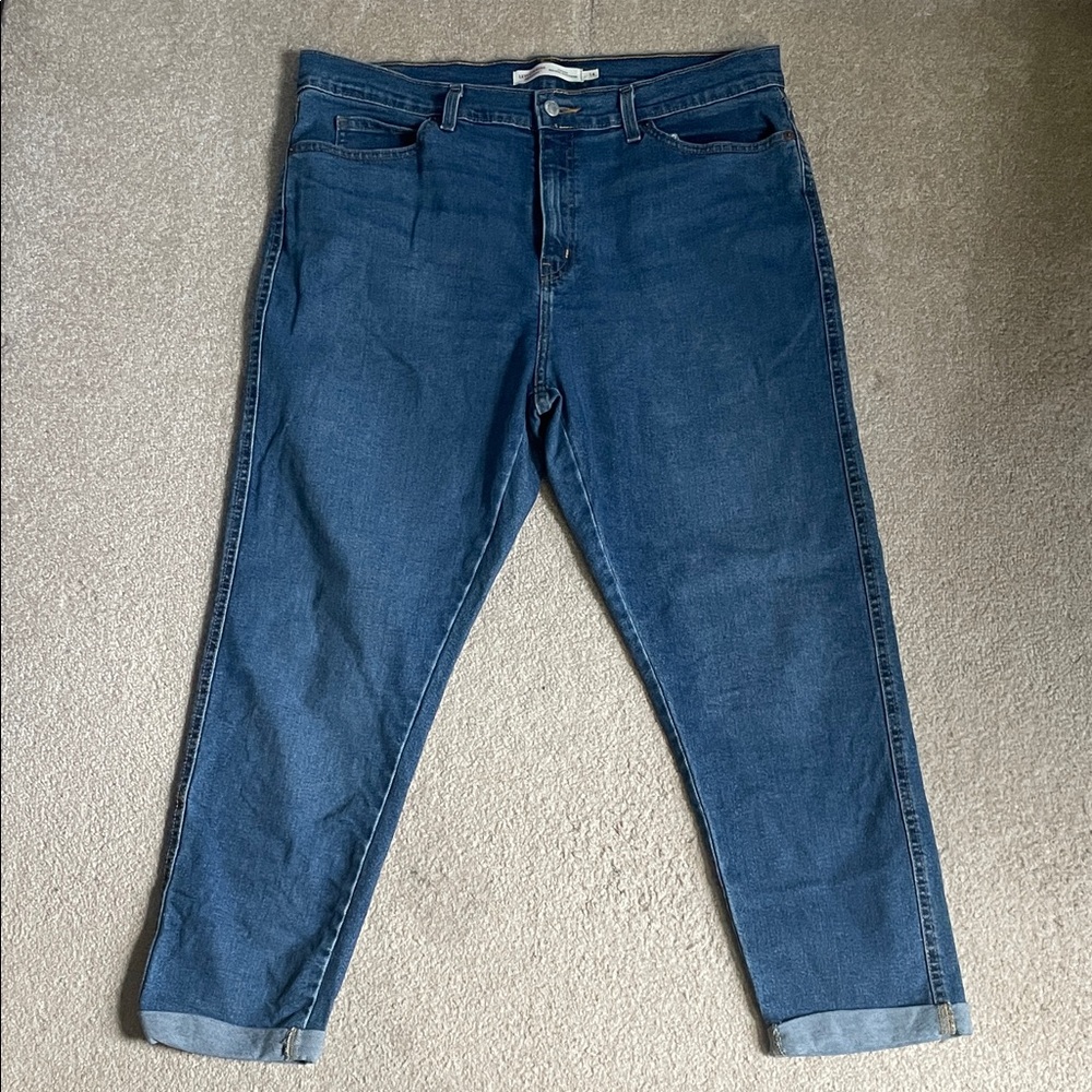 Levi's Signature Mid-Rise Boyfriend Jeans in Dark Blue